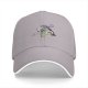 Black baseball cap with 'More Coffee!' monster graphic print