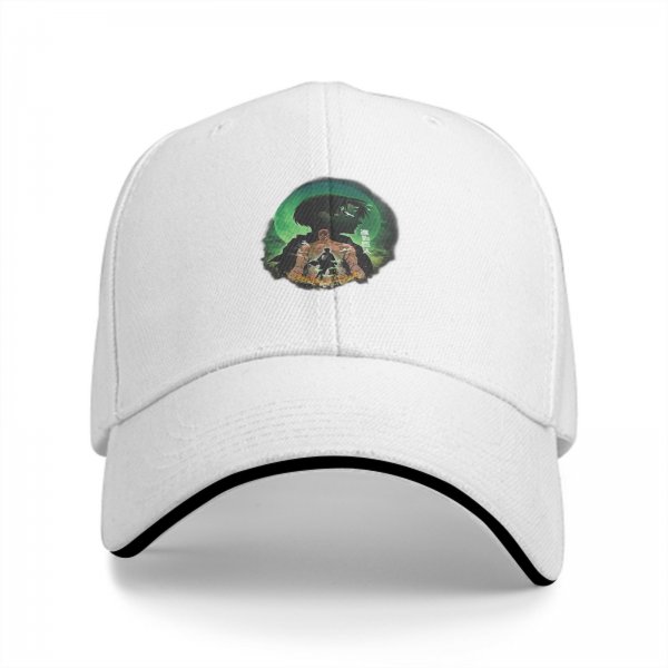 Black baseball cap with Attack on Titan anime graphic print