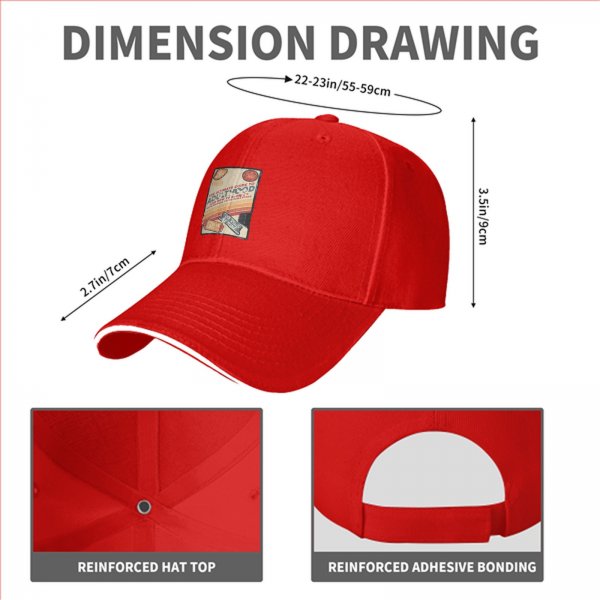Black Baseball Cap With Retro Adulthood Guide Print