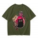 Olive T-shirt with a potion bottle holding a black cat that says don't open evil inside do it