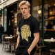 Olive Green T-Shirt With Pepperoni Pizza Slice Graphic