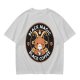 Olive t-shirt with black magic black coffee goat graphic print