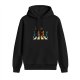 Black hoodie with Fantastic Four Abbey Road crossing graphic
