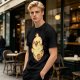 Olive T-Shirt With Cute Cartoon Chick Graphic