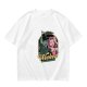 Olive green graphic t-shirt with 'Let's be Wicked Together' witch design