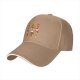 Black Baseball Cap With Christmas Gingerbread Characters Print