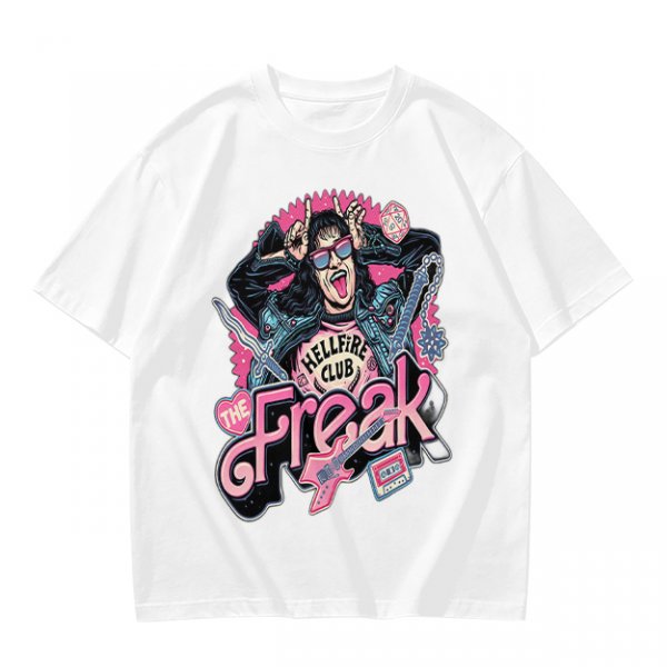 Olive Graphic T-Shirt with The Freak Hellfire Club Rock Print