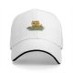 Black Baseball Cap With Grumpy Orange Cat Playing Settlers Of Catan Design