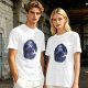 Olive T-Shirt With Night Sky Wolf Howling At Moon Graphic