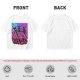 Olive T-Shirt With Neon Cyberpunk Warrior Women Graphic