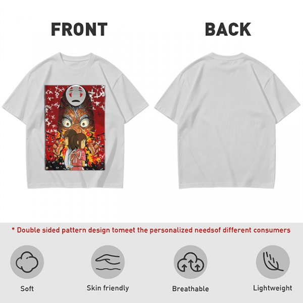 Spirited Away No Face and Chihiro Graphic Tee