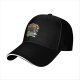 Black baseball cap with LeChucky Charms cereal graphic print