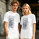 Olive T-Shirt With The Wizard Tarot Card Style Graphic Print