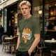 Olive T-Shirt With Cartoon Chicken Nuggets Box Print