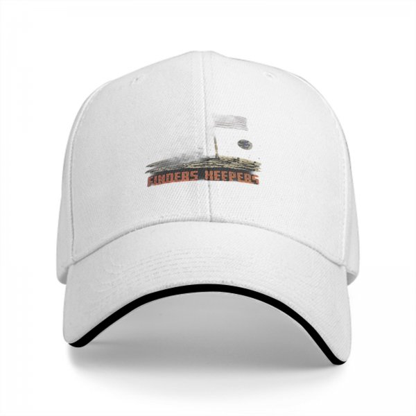 Black baseball cap with Finders Keepers boat graphic