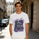 Olive Graphic T-Shirt with Black Mage Records Wizard Artwork