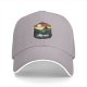 Black Baseball Cap with Retro Outdoor Landscape Graphic Patch