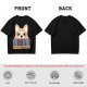 Olive t-shirt with corgi graphic and 'I'll Be Watching You' snack quote