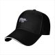 Black baseball cap with embroidered sloth holding a branch