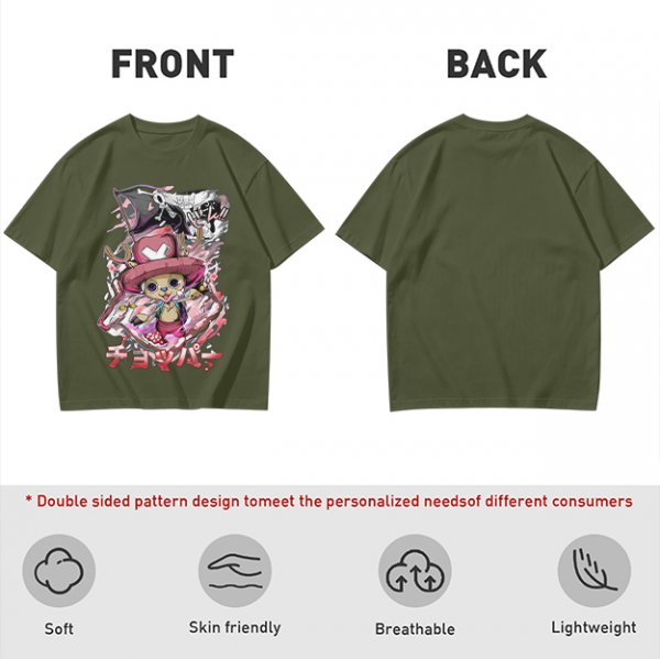 Olive Anime T-Shirt Featuring Tony Tony Chopper from One Piece