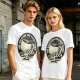 Olive t-shirt with coffee themed 'the solution for everything' print