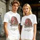 Olive T-Shirt With Funny Hamlet Ham And Skull Graphic Print