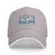 Black Baseball Cap With Interlocking Llama Graphic Print