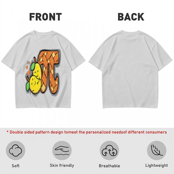 Olive green t-shirt with pear pi pie graphic design