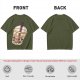 Olive T-Shirt With Halloween Themed Boba Tea Graphic