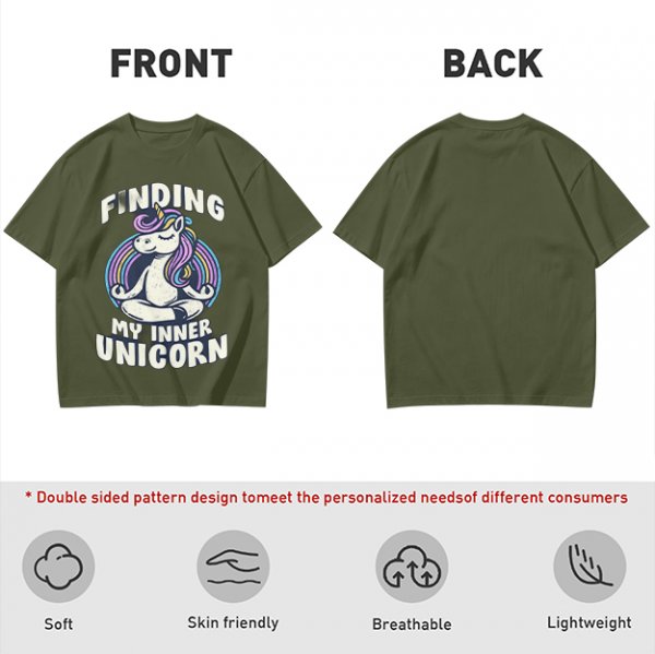 Finding My Inner Unicorn Meditating Graphic T-Shirt