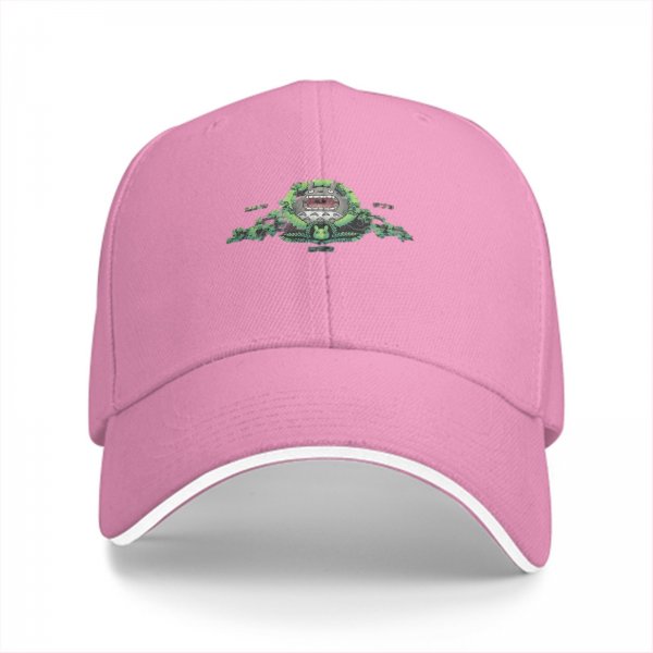 Black Baseball Cap With Forest Spirit Graphic Design