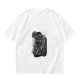 Olive T-Shirt With Astronaut Cat And Rainbow Accent Print
