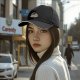 Black Baseball Cap With Coffee Cup And Cookies Graphic