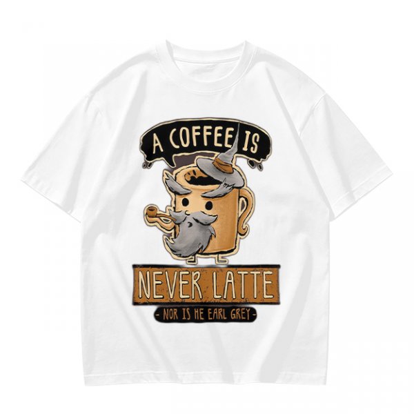 A Coffee Is Never Latte Wizard Mug T-Shirt Print