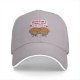 Black baseball cap with two cartoon muffins and funny muffin quote