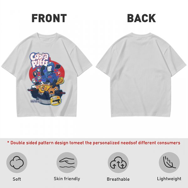 Cobra Puffs Cereal Parody T-Shirt with Villain Graphic