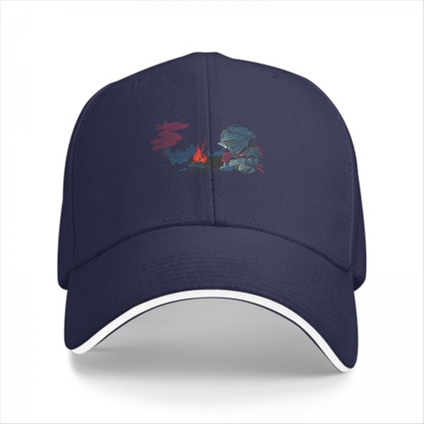 Black Baseball Cap With Knight By Campfire Graphic Print
