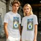 Olive T-shirt with My Neighbor Totoro Forest Spirit Tarot-style Print