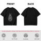 Olive T-shirt with Totoro Doodle Art Print