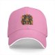 Black Baseball Cap With Christmas Gingerbread Cat Print