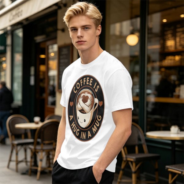 Coffee Is A Hug In A Mug Cute Graphic T-Shirt