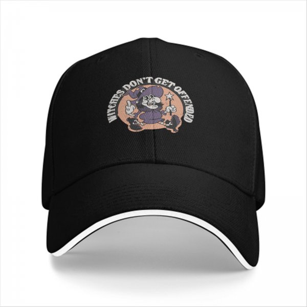 Witches Don't Get Offended Graphic Black Baseball Cap