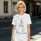 Olive T-shirt with Totoro in Snow and Small Blue Creature Print