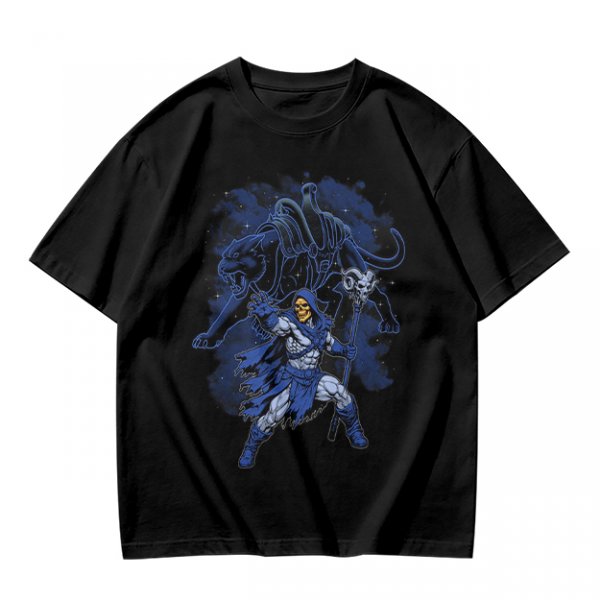 Olive T-Shirt with Skeletor Dark Fantasy Graphic Print