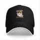 Black baseball cap with 'I tried being normal' calico cat graphic