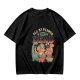 Olive graphic t-shirt with 'All My Plants Are Dead' dinosaur print