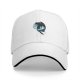 Black Baseball Cap With Dragon Silhouette And Full Moon Print