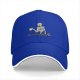 Black Baseball Cap With Skeleton Holding Mug Water Ripple Art