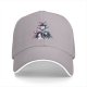 Black baseball cap with glitch-style Maleficent graphic print