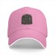 Black baseball cap with paranormal cat skeleton graphic design